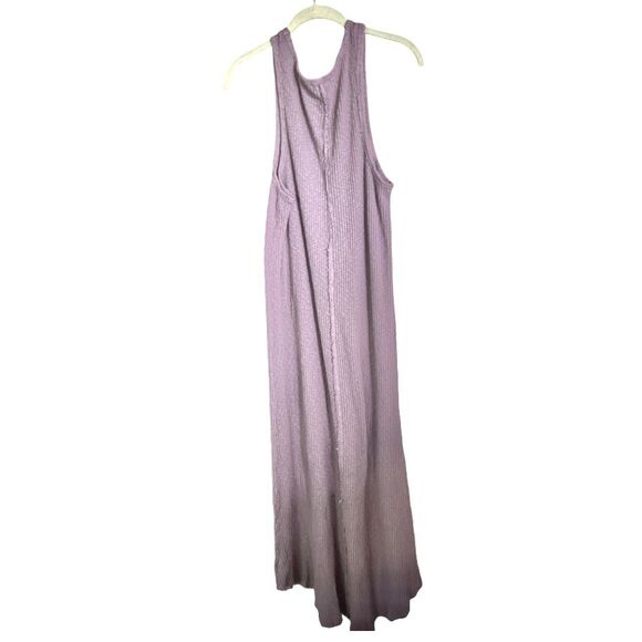 Anthropologie T.La Lia Ribbed Midi Dress Lavender 100%‎ Cotton L - Picture 6 of 11